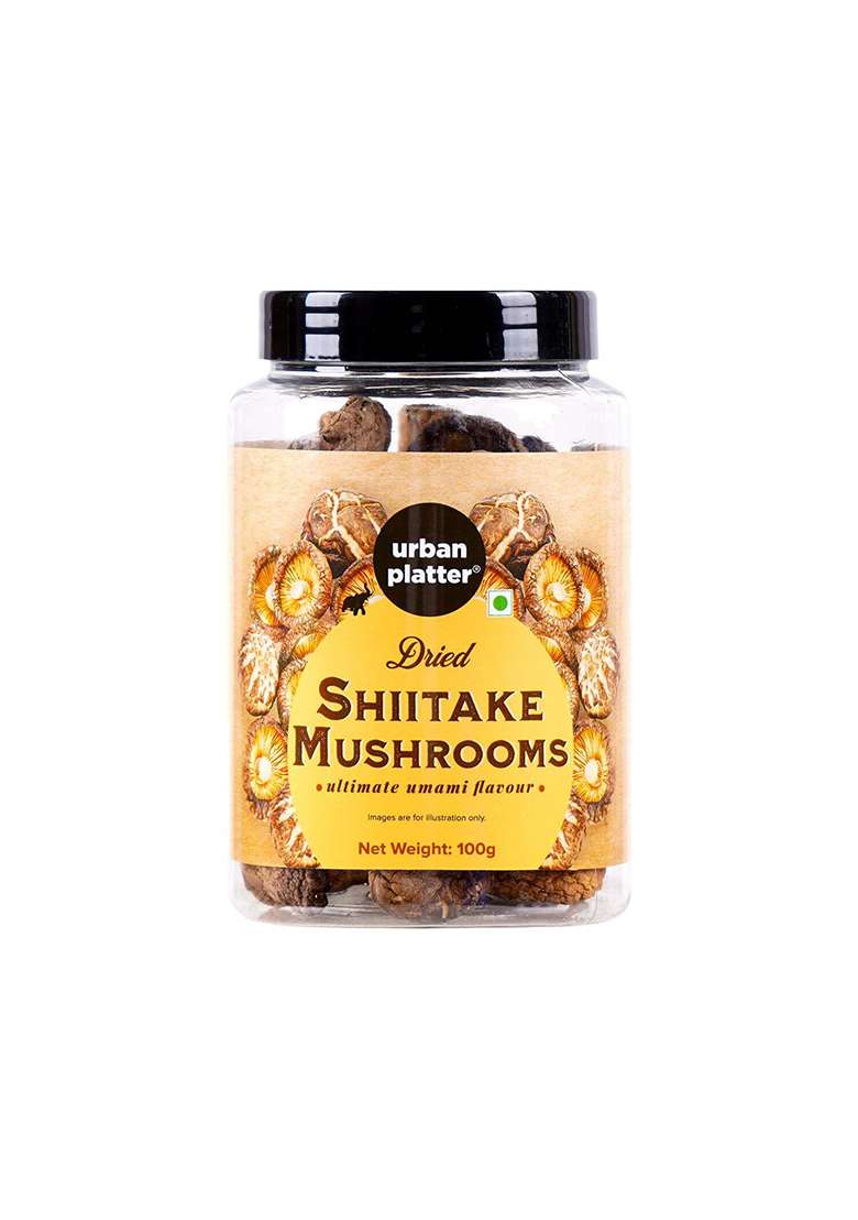 Urban Platter Dried Shiitake Mushrooms, 100G (Umami-Rich | Perfect For Asian Soups, Stir-Fries & Sushi Rehydrates Quickly) - Indya