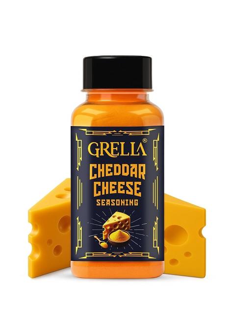 Grella Cheddar Cheese Powder For Popcorn |125 G | Pop Corn Seasoning Masala Pasta, Pizza, French Fries, Biryani, Chicken, Mac And Cheese, Taco, Makhana, Omelets
