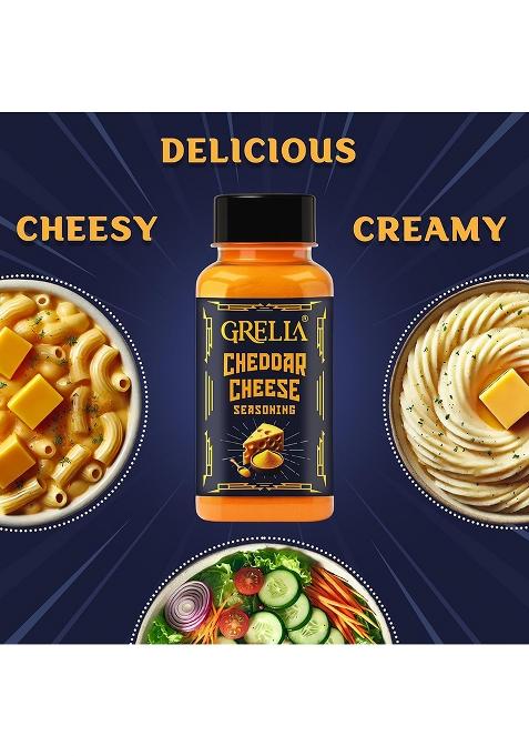 Grella Cheddar Cheese Powder For Popcorn |125 G | Pop Corn Seasoning Masala Pasta, Pizza, French Fries, Biryani, Chicken, Mac And Cheese, Taco, Makhana, Omelets
