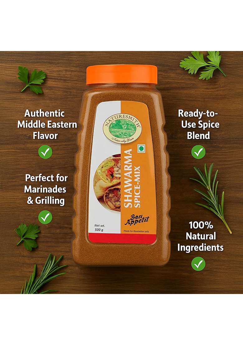 Nature Smith Naturesmith Shawarma Spice Mix-500G || Big Jar Ready To Use - Indya