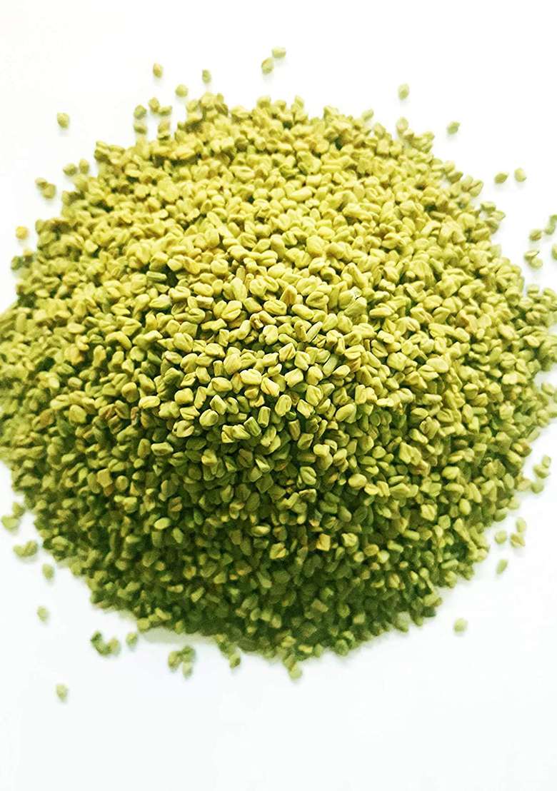 Organic Bites Green Methi Seeds (Hari Dana Methi/Green Fenugreek Seeds) -200 Gm - Indya