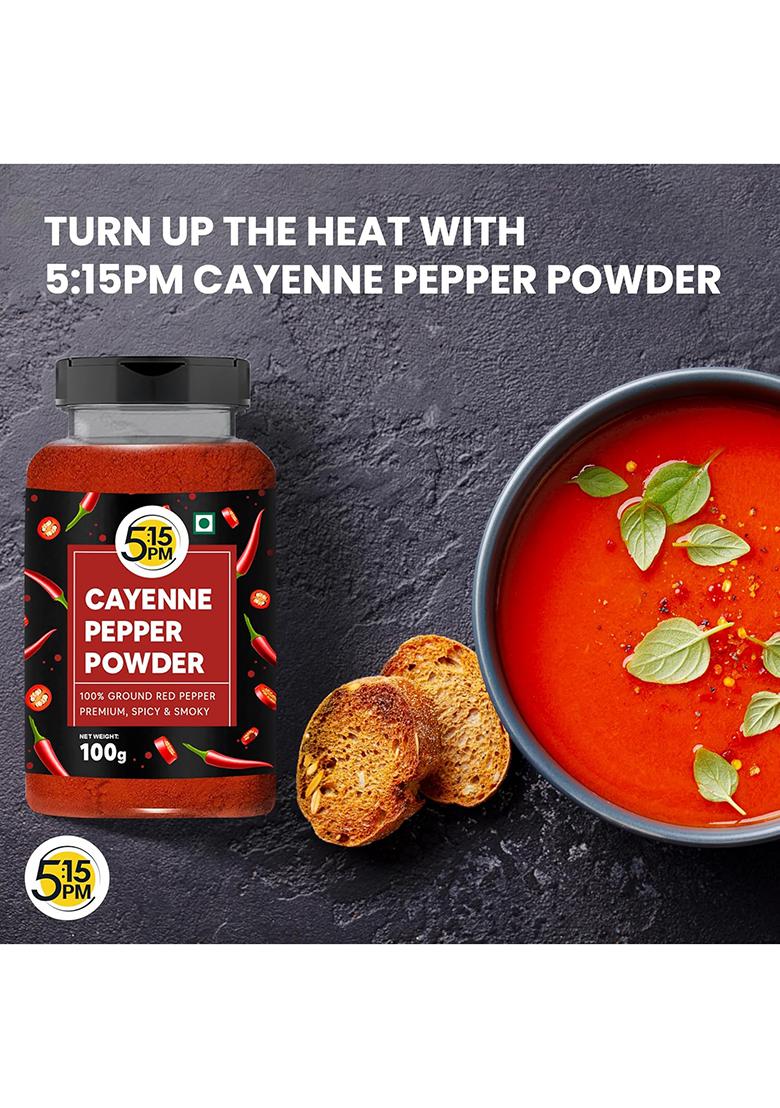 5:15Pm 5:15 Pm Cayenne Pepper Powder 100G | Spicy & Smoky Perfect For Cooking, Seasoning |100 Gram
