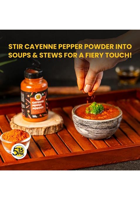 5:15Pm 5:15 Pm Cayenne Pepper Powder 100G | Spicy & Smoky Perfect For Cooking, Seasoning |100 Gram