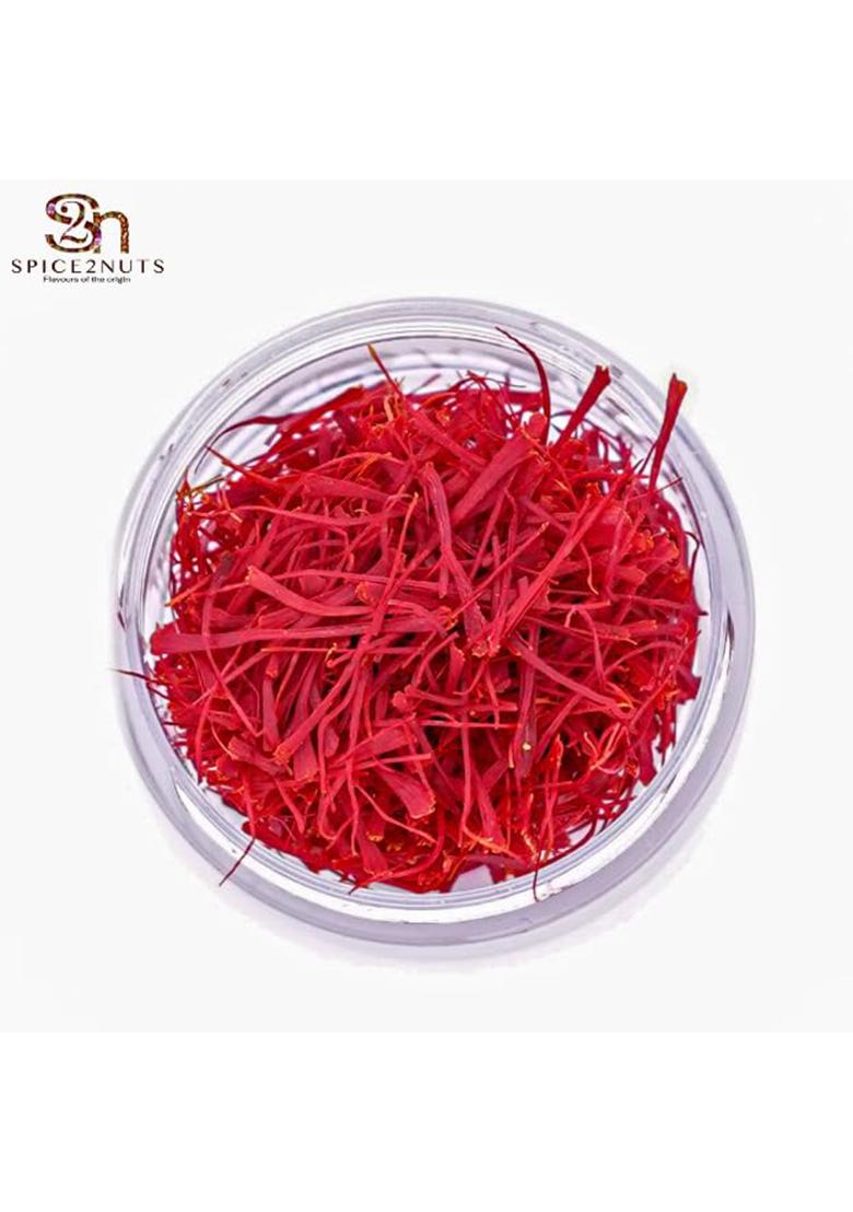 Spice2Nuts Premium Kashmiri Saffron, Pure Grade A, Glass Jar (2 Gram)