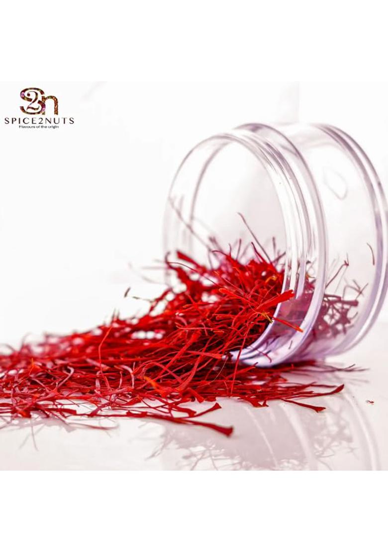 Spice2Nuts Premium Kashmiri Saffron, Pure Grade A, Glass Jar (2 Gram)