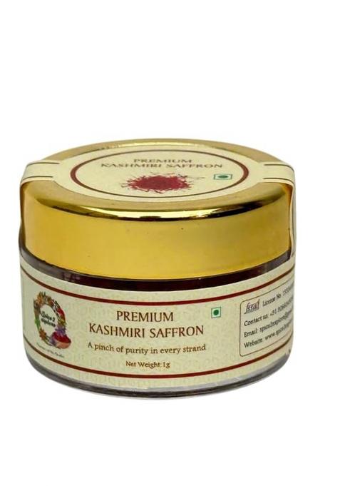 Spice2Nuts Premium Kashmiri Saffron, Pure Grade A, Glass Jar (2 Gram)
