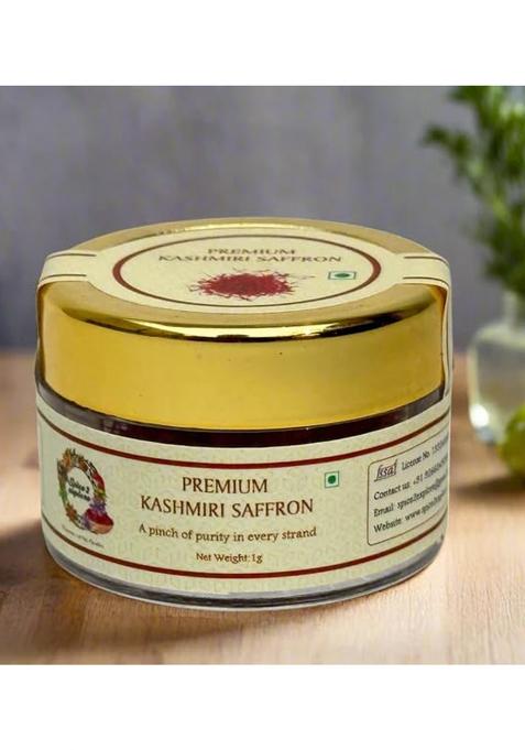 Spice2Nuts Premium Kashmiri Saffron, Pure Grade A, Glass Jar (2 Gram)