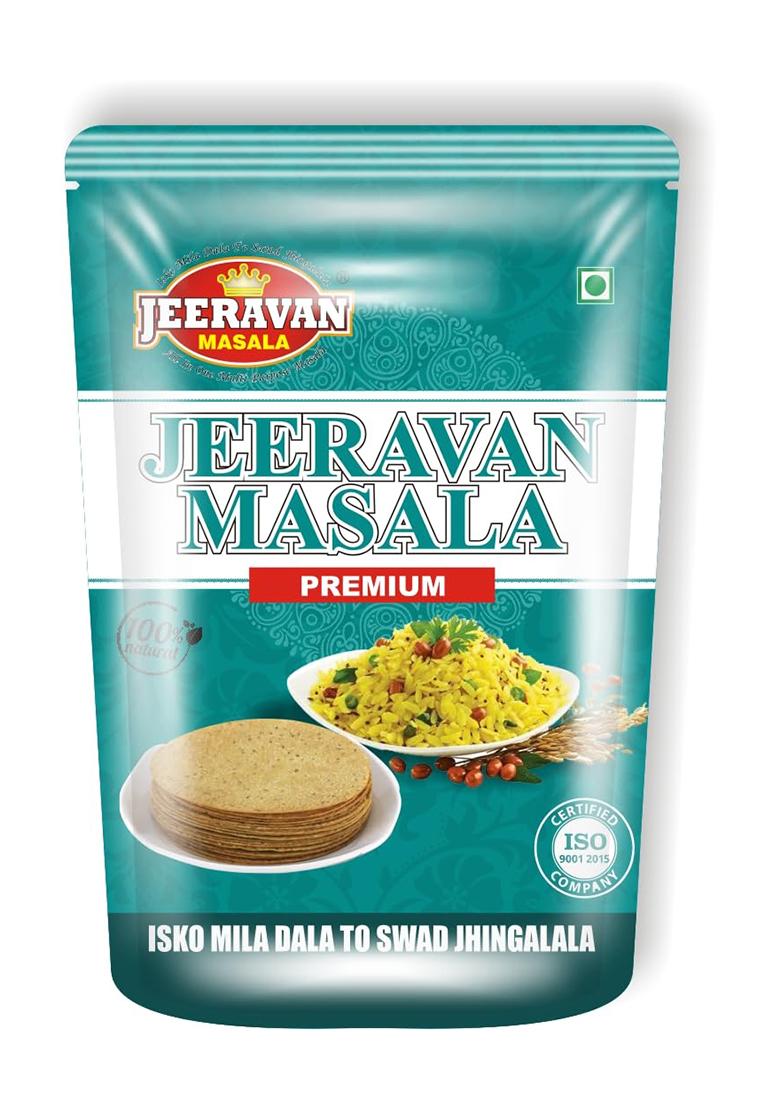 Jeeravan Masala Premium 500G | Natural Poha Powder Blend Of 32 Spices With Hing Raita, Fruit Chaat & Taste Maker Mix No Artificial Preservatives, Colors And Flavours