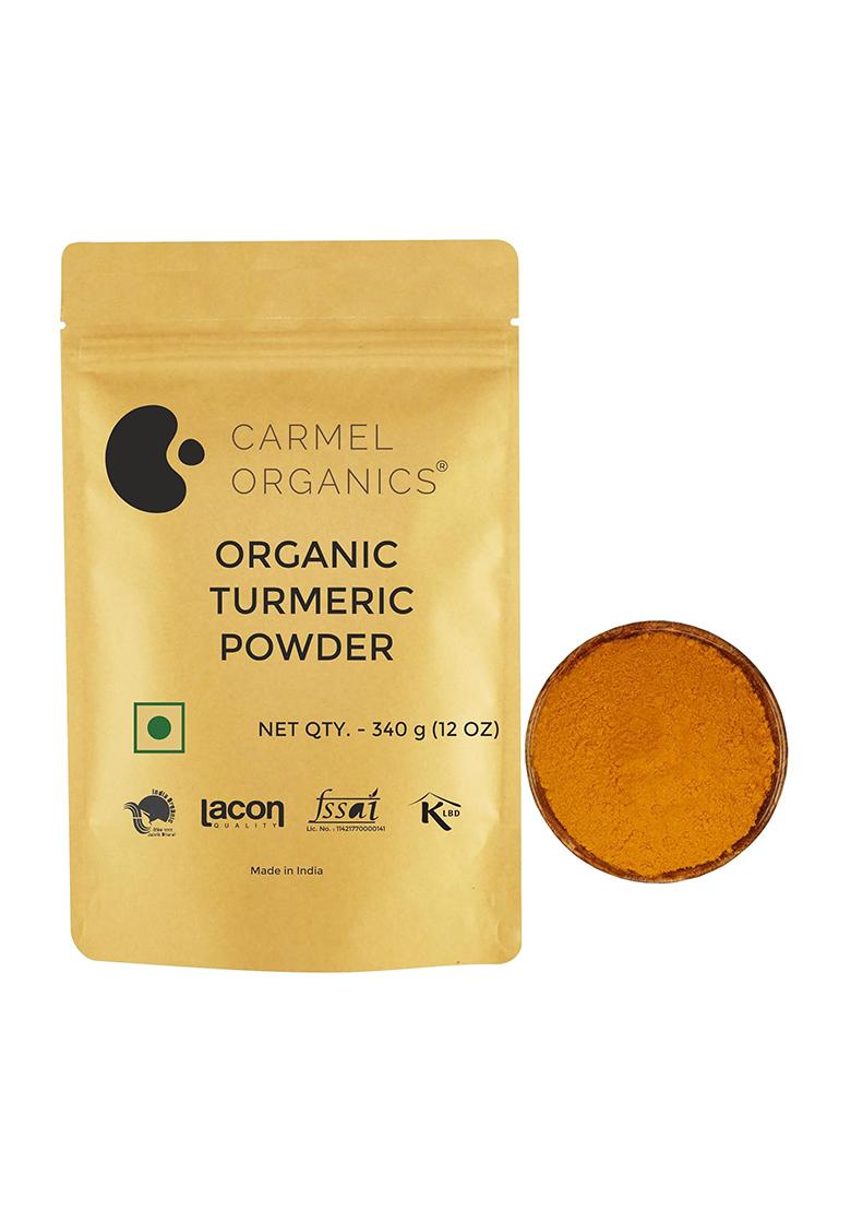 Carmel Organics Turmeric Root Powder(340 G (Pack Of 1))| Haldi Powder | Jaivik Bharat Certified Non-Gmo Chemical Free & Pesticides No Added Preservative Manjal Podi/Pasupu Podi