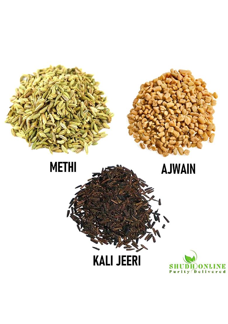 Shudh Online Methi, Ajwain, Kali Jeeri Combo Pack
