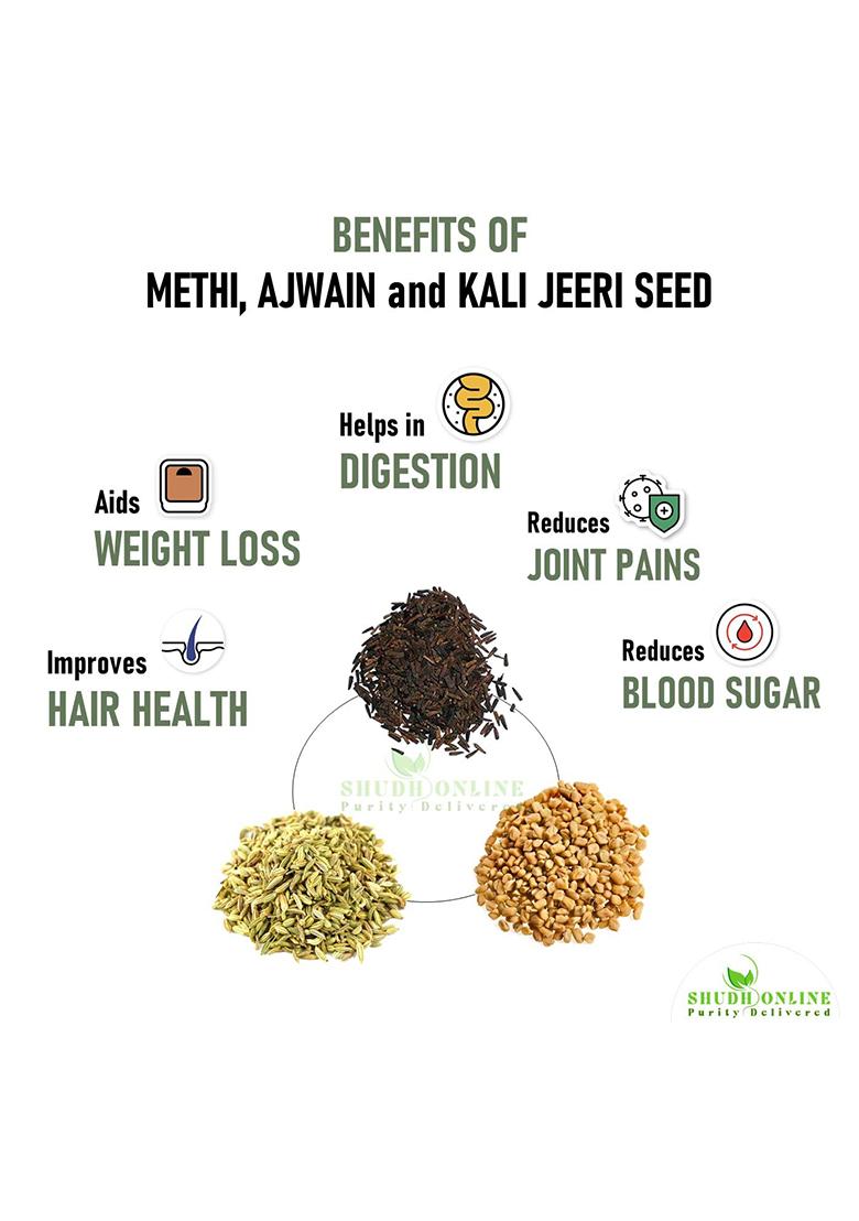 Shudh Online Methi, Ajwain, Kali Jeeri Combo Pack