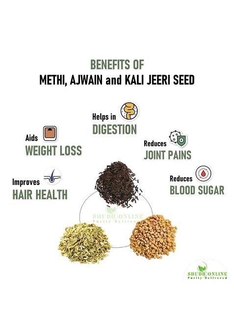 Shudh Online Methi, Ajwain, Kali Jeeri Combo Pack