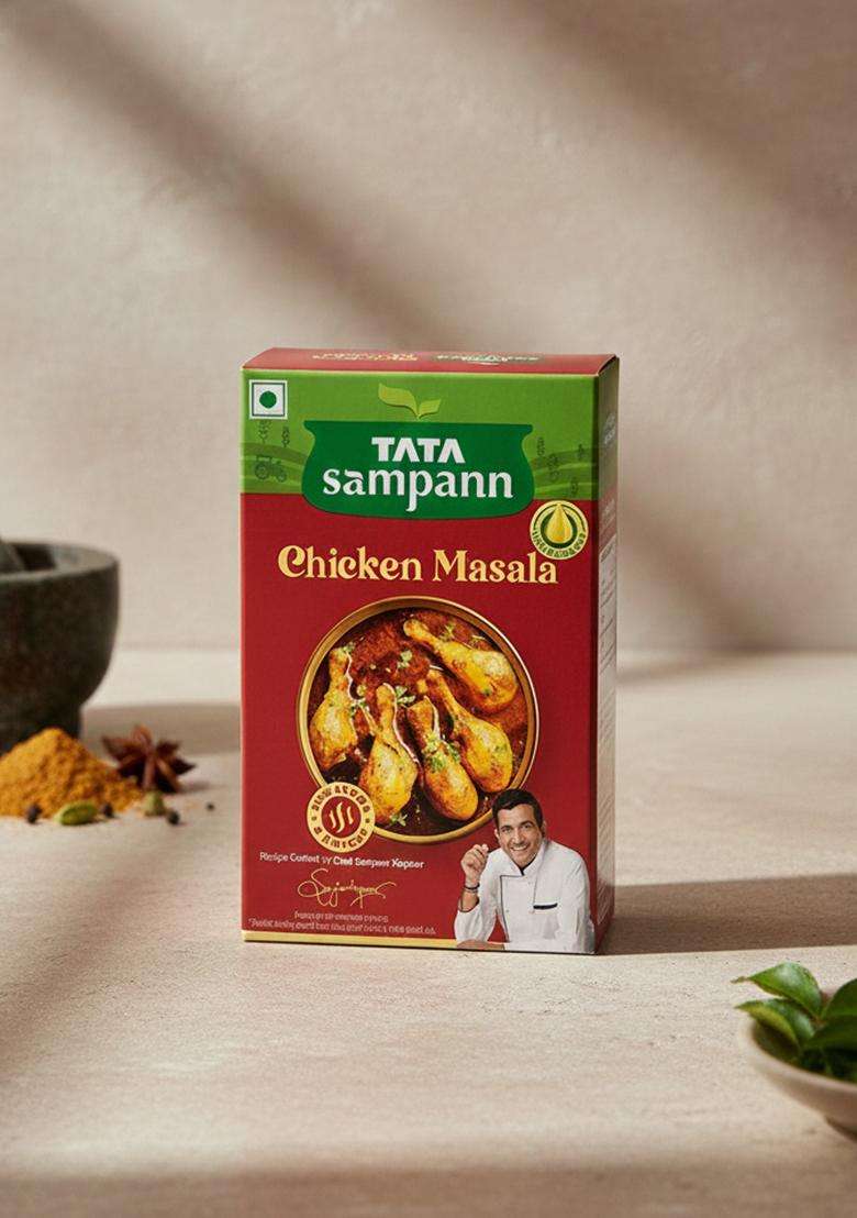 Tata Sampann Chicken Masala With Natural Oils, 100G, Crafted By Chef Sanjeev Kapoor, S Exclusive Tip, Rich Aroma & Flavour - Indya