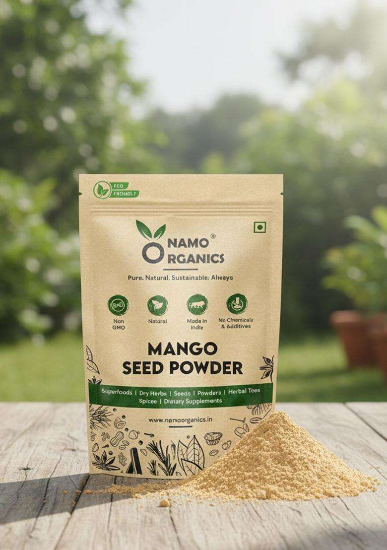 Namo Organics - Mango Seed Powder 500 Gm B12 Rich | No Preservatives Double Filtered Added Impurities - Indya