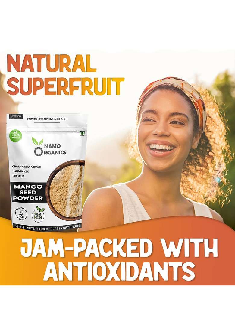 Namo Organics - Mango Seed Powder 500 Gm B12 Rich | No Preservatives Double Filtered Added Impurities - Indya