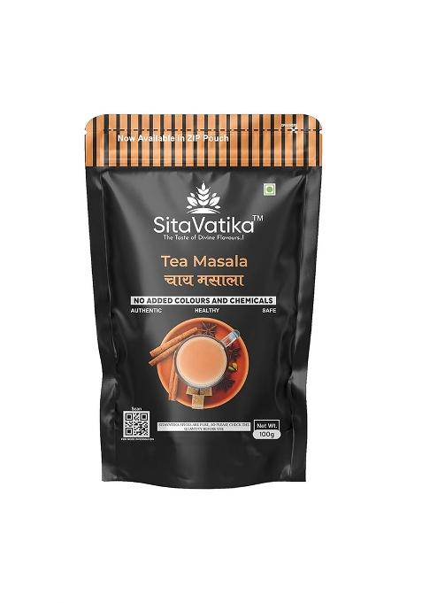 Sitavatika Classic Chai Masala Powder 100G Flavorful Blend Of Spices Culinary Uses Natural Tea No Added Colours And Chemical
