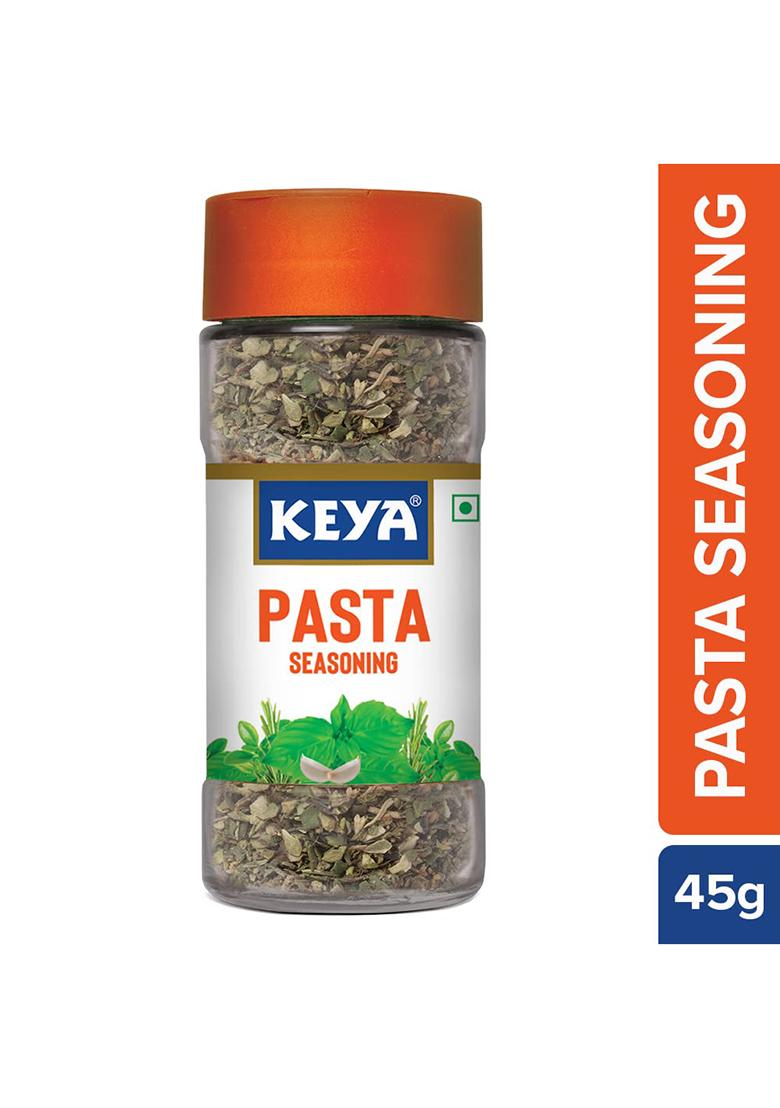 Keya Pasta Seasoning | All Natural & Healthy Spice Blend For Pizza, More Glass Bottle Premium Herbs And Spices Contains Freeze Dried Herbs| Export Quality No Preservatives The Rich Aroma That Lasts 45G