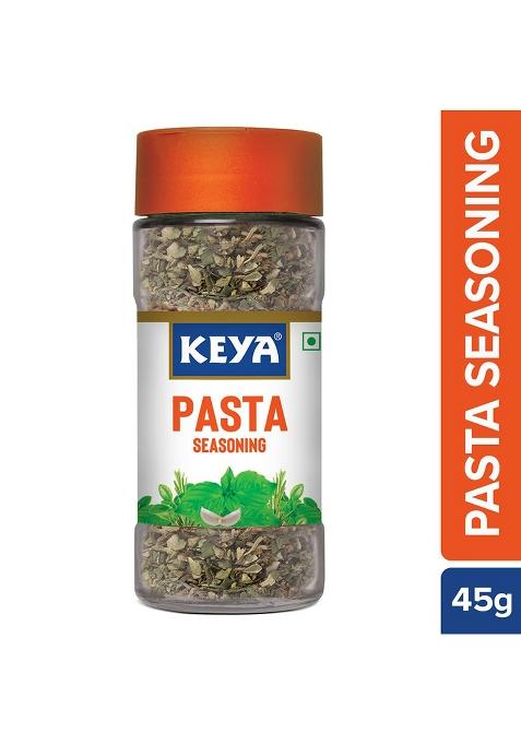 Keya Pasta Seasoning | All Natural & Healthy Spice Blend For Pizza, More Glass Bottle Premium Herbs And Spices Contains Freeze Dried Herbs| Export Quality No Preservatives The Rich Aroma That Lasts 45G