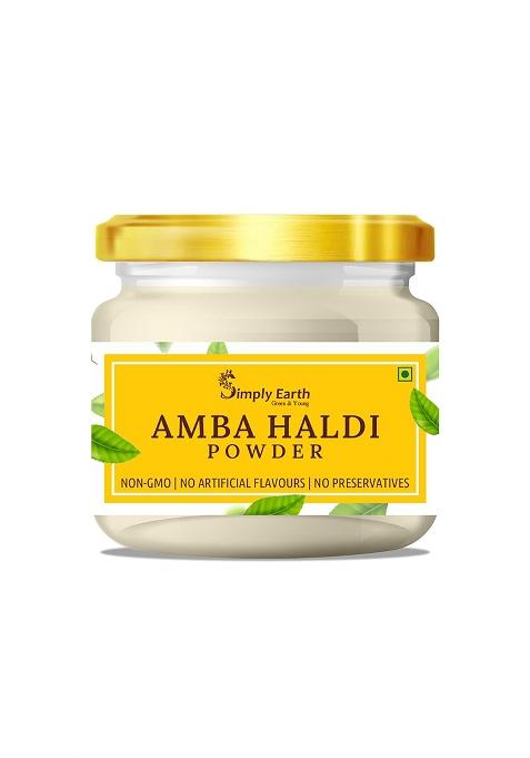 Simply Earth Pure & Natural Amba/Kasturi Haldi Powder | Immunity Booster, Anti-Oxidant, Anti-Inflammatory Turmeric Skin Face Pack - Wild 100 Gm