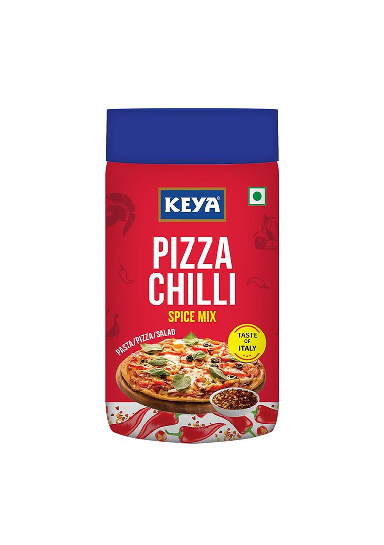 Keya Pizza Chilli Flakes | Seasonings |Multipurpose Seasoning| Zero Added Colours, Fillers, Additives & Preservatives 100% Natural Perfect For Pizza, Pasta, Potato, Sweet Corn, Makhana| 60G