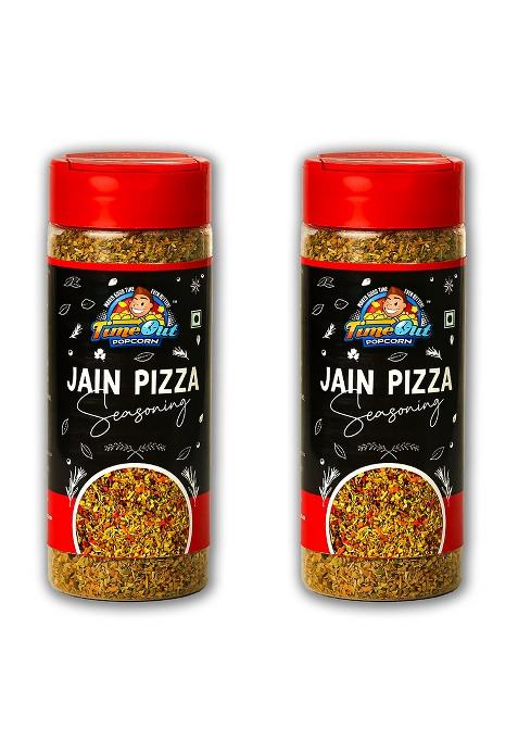 Time Out Popcorn No Onion Garlic Jain Pizza Seasoning Pasta,Italian & Indian Dishes | 120G (Pack Of 2)