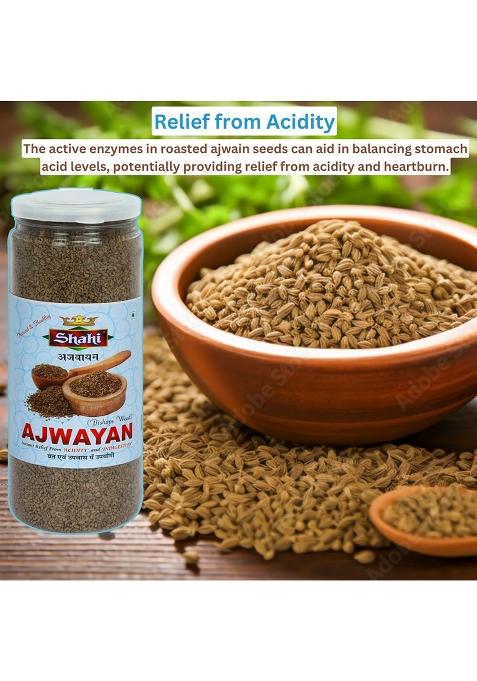 Shahi 100% Organic Roasted Ajwain Seeds 200G Pack | Carom Aromatic Digestive Support Mukhwas Ajwayan/Ajowan Health Benefits