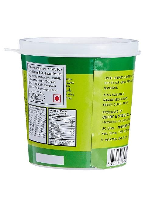 Namjai Green Curry Paste, 400 Gram