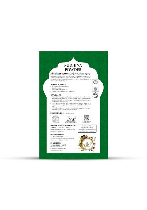Chounk Natural Mint Powder Dry 100Gm| Pudina With No Added Flavors & Preservatives | Leaves Powders