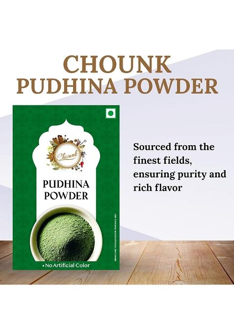 Chounk Natural Mint Powder Dry 100Gm| Pudina With No Added Flavors & Preservatives | Leaves Powders