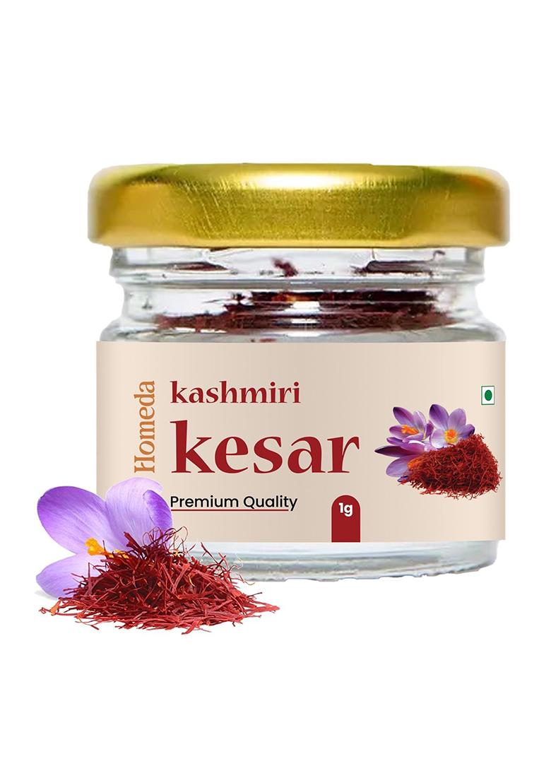 Homeda Kesar Saffron Original 1G / Pure Keshar Kashmiri | Kumkuma Puvvu Safron, Kungumapoo For Women, Zafran, Kasar, Kumkumapoovu, Keser, Certified Grade A 1 Gm