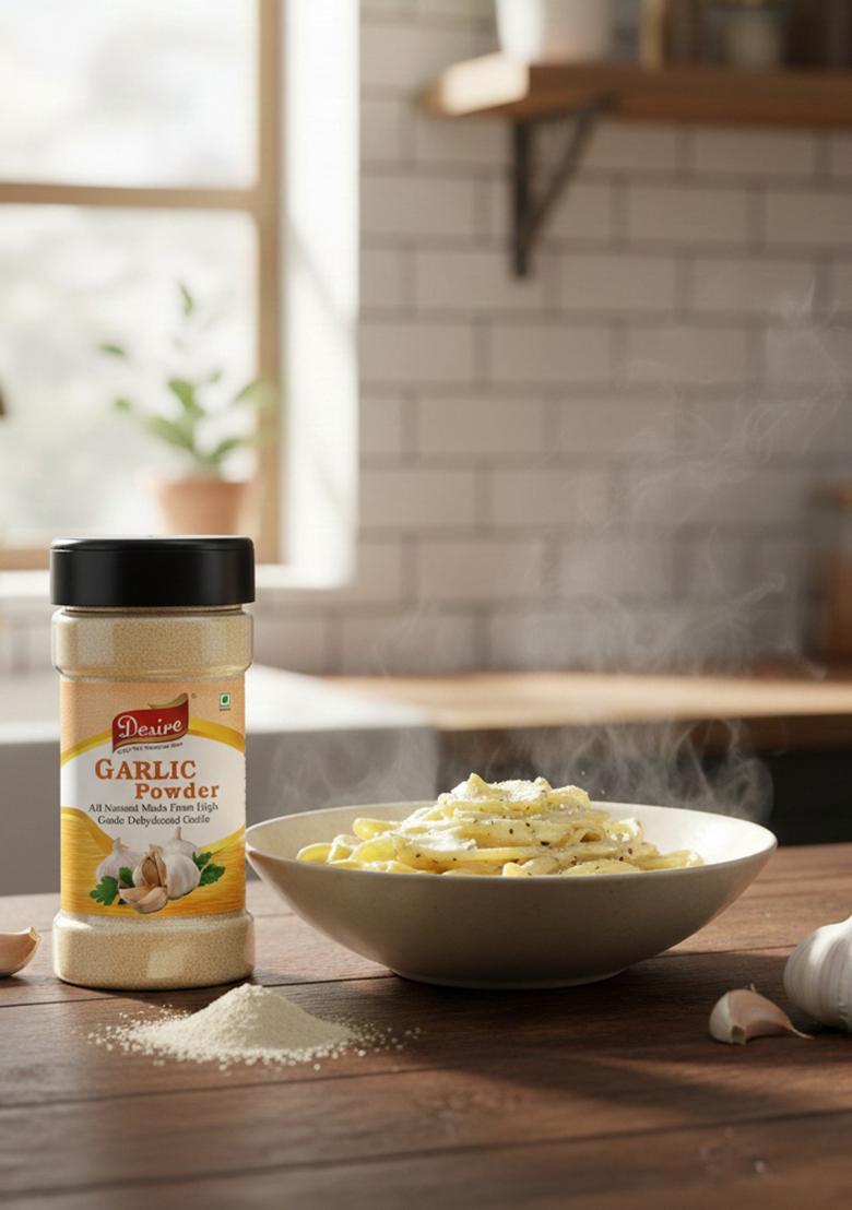 Desire Dehydrated Garlic Powder, 100G | No Additives, Ideal For Cooking, Seasoning, And Baking Natural Flavor Enhancer