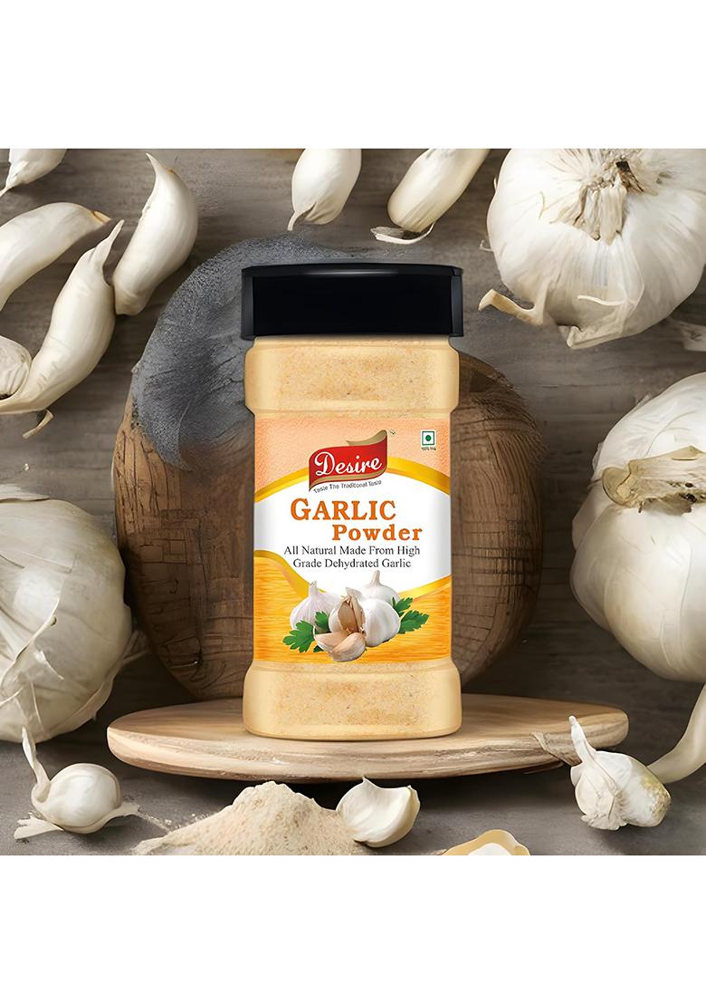 Desire Dehydrated Garlic Powder, 100G | No Additives, Ideal For Cooking, Seasoning, And Baking Natural Flavor Enhancer