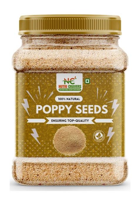 Nutri Cravers Pure & Natural Premium Poppy Seeds 1Kg (Posto) - Rich Nutty Flavor Nutrient-Rich Superfood Ideal For Cooking, Baking Traditional Recipe