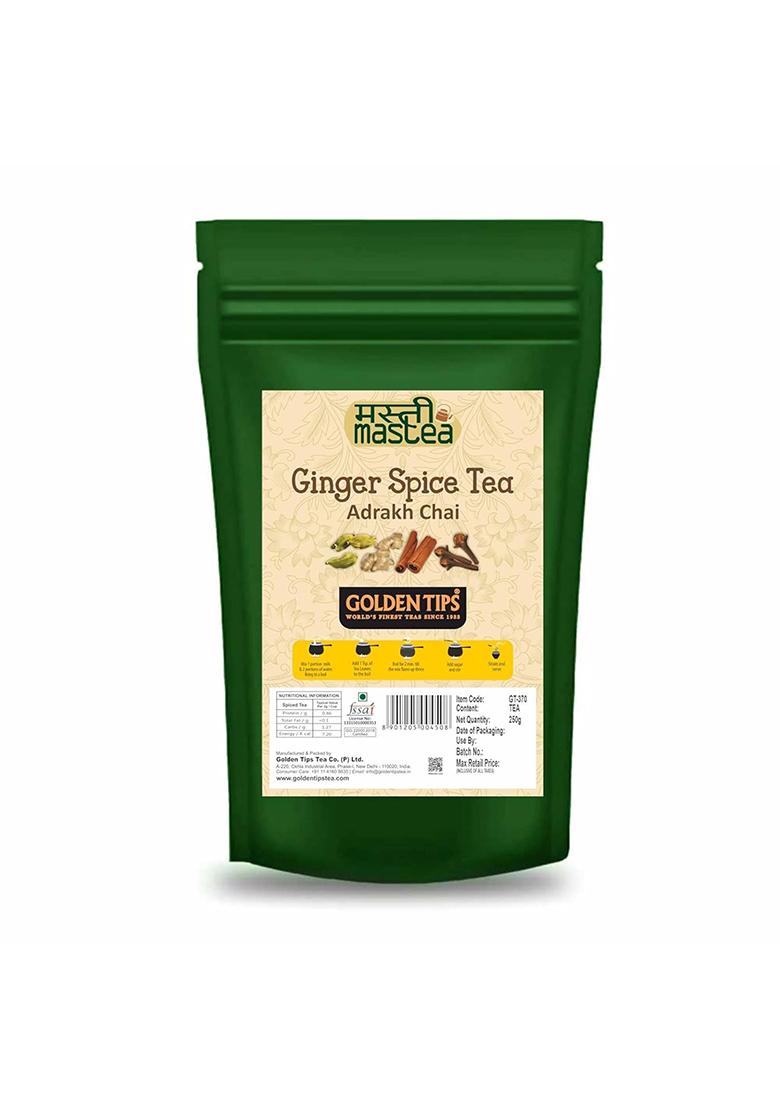 Golden Tips Elaichi Chai, Loose Leaf Masala Chai With Cardamom, Cinnamon, Cloves & Ginger, Exotic Spiced Indian Tea, Bold Aromatic (250 Gram, 125 Cups)
