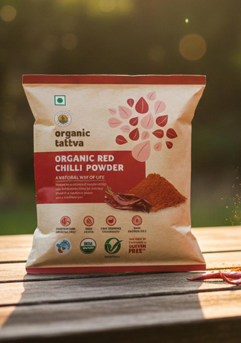 Organic Tattva Tattva, Dried Red Chilli Powder, 100 Gram | Quality Mirchi Naturally Processed, From Farm Picked Fresh Pepper