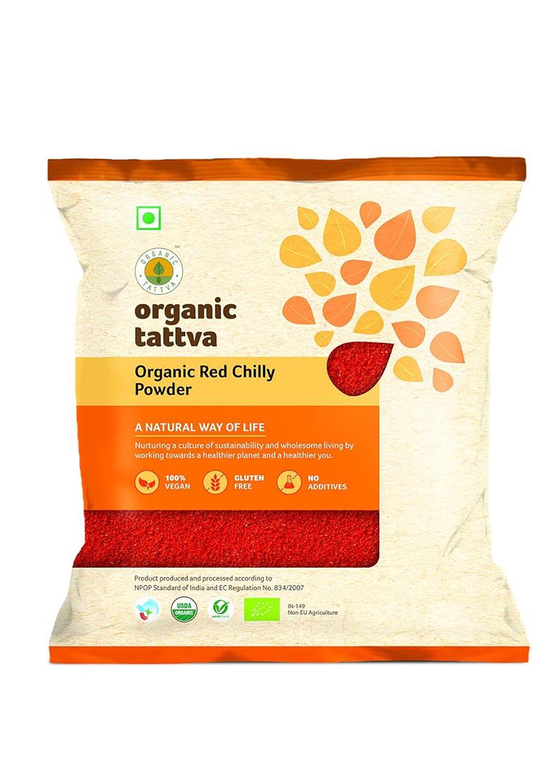 Organic Tattva Tattva, Dried Red Chilli Powder, 100 Gram | Quality Mirchi Naturally Processed, From Farm Picked Fresh Pepper