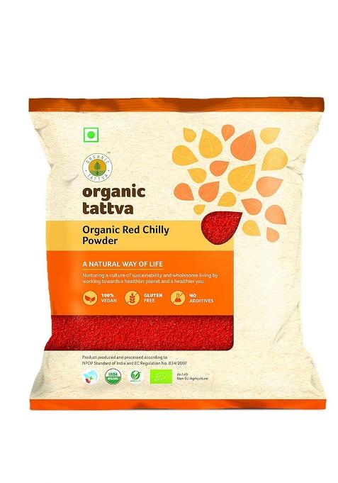 Organic Tattva Tattva, Dried Red Chilli Powder, 100 Gram | Quality Mirchi Naturally Processed, From Farm Picked Fresh Pepper