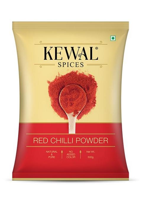 Kewal Red Chilli Powder Pouch, 500G