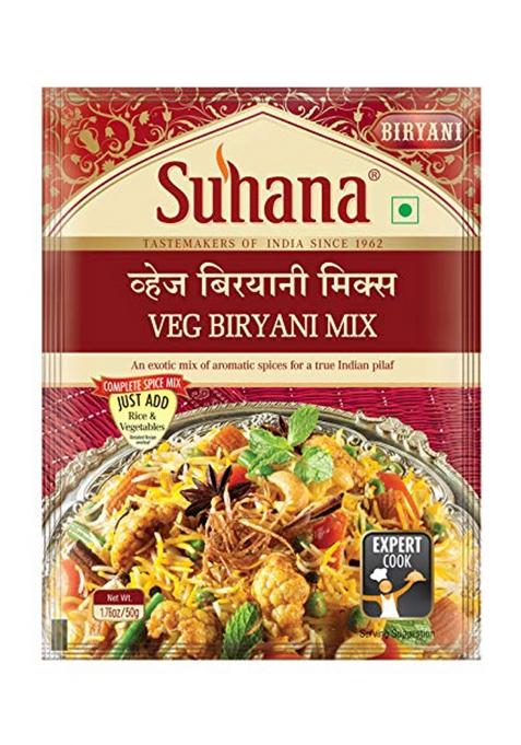Suhana Veg Biryani Spice Mix 50G Pouch - Pack Of 6