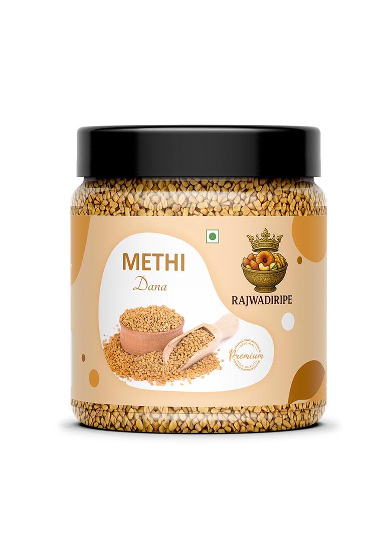 Rajwadiripe Organic Fenugreek Seeds | Whole Natural Sabut Methi Dana Chemical-Free & Unpolished Ideal For Cooking Health Benefits (500Gm)