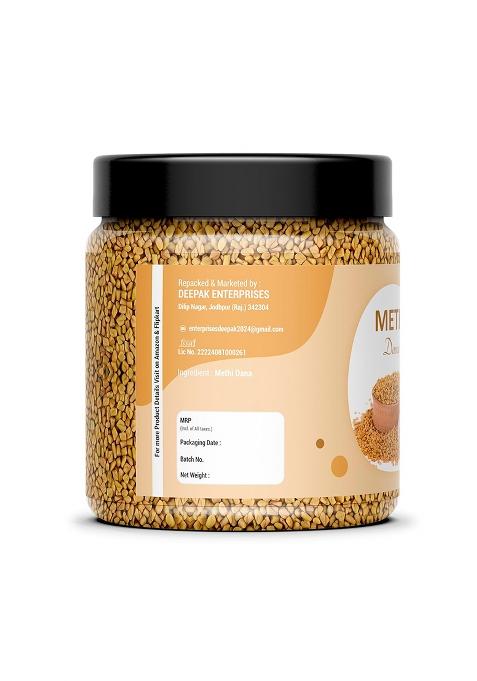 Rajwadiripe Organic Fenugreek Seeds | Whole Natural Sabut Methi Dana Chemical-Free & Unpolished Ideal For Cooking Health Benefits (500Gm)