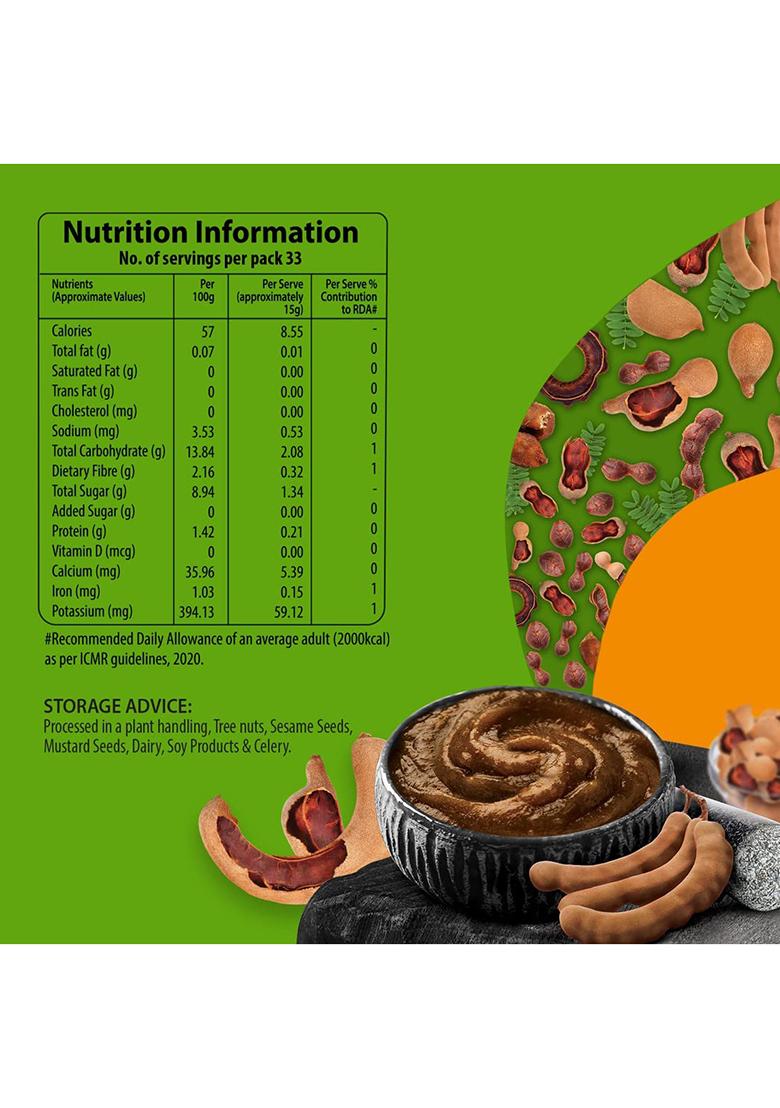 Fazlani Foods Fresh Tamarind Paste | Ready-To-Use, Thick & Coarse Tangy Sweet Flavor 500 Grams Pack Of 1