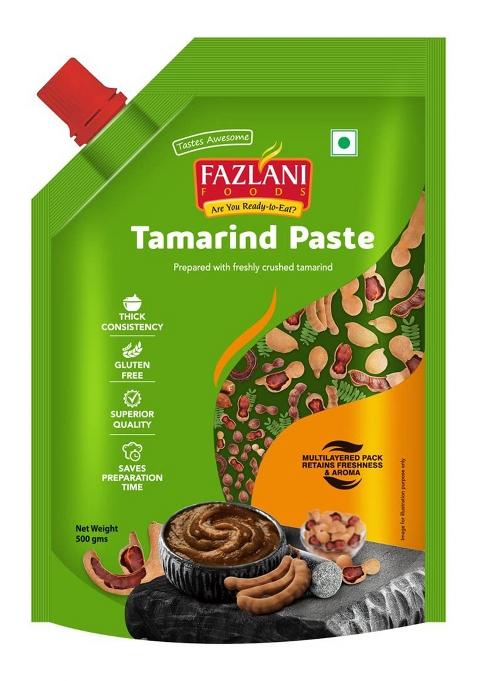 Fazlani Foods Fresh Tamarind Paste | Ready-To-Use, Thick & Coarse Tangy Sweet Flavor 500 Grams Pack Of 1