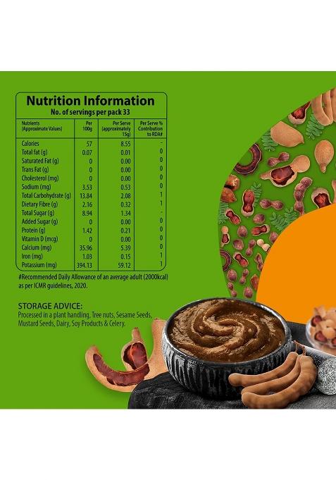 Fazlani Foods Fresh Tamarind Paste | Ready-To-Use, Thick & Coarse Tangy Sweet Flavor 500 Grams Pack Of 1