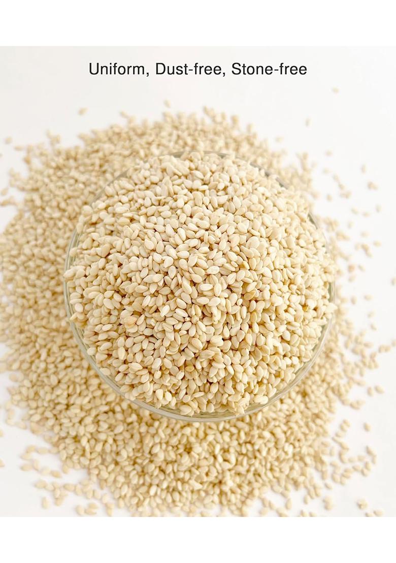 Minimal Raw Organic White Sesame Seeds 1Kg