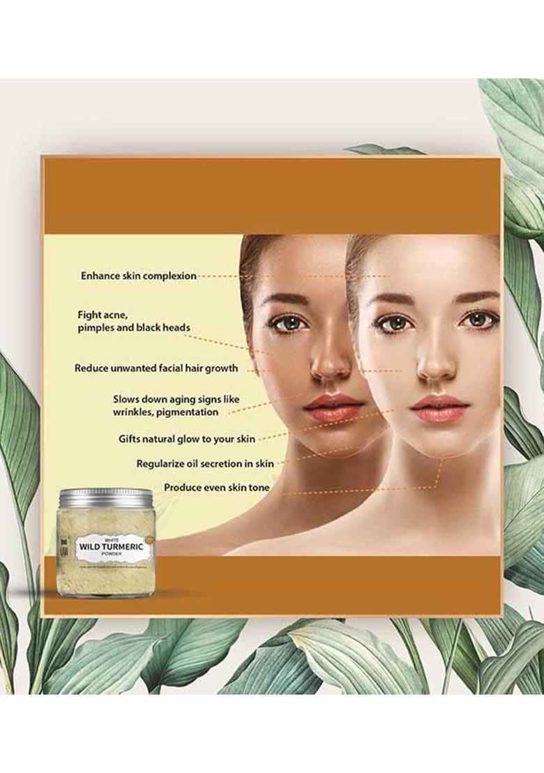 Looms & Weaves White Wild Turmeric Powder 50 Gm (Rarely Available And Nature'S Best Remedy For Skin Care)