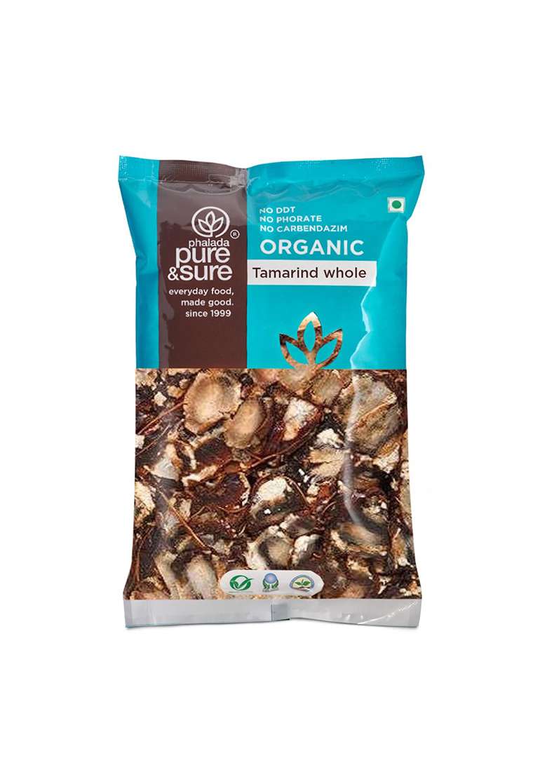 Phalada Pure & Sure Organic Seedless Tamarind (Imli) 500 G | 100% Natural Imli Tasty Tangy Flavor Perfect For Cooking, Sauces Etc No Artificial Color Preservatives - Indya