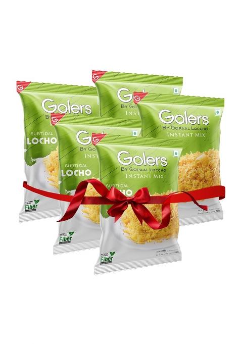 Golers Surti Dal Locho Instant Mix 200Gm, Pack Of 5 | Indian Quick Breakfast Ready-To-Cook Gujarati Snack Gopaal No Preservatives Artificial Colors