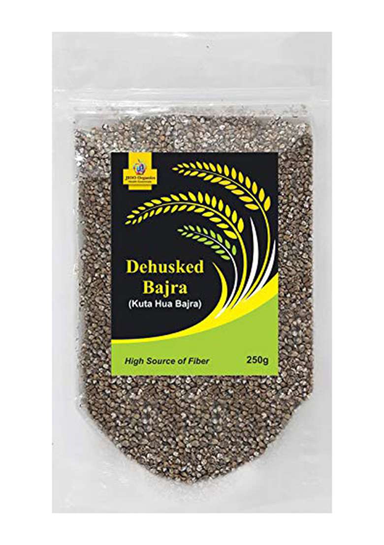 Jioo Organics Dehusked Bajra (Kuta Huwa Bajra) - 250 Grams - Indya
