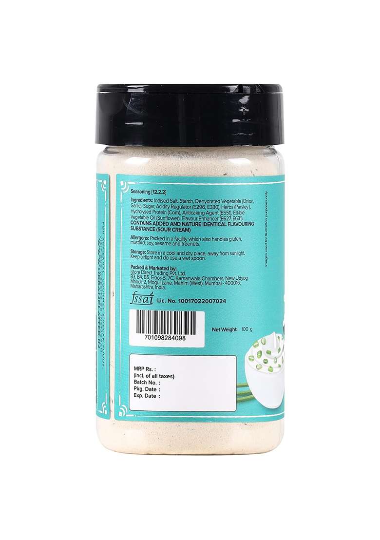 Urban Platter Sour Cream And Onion Seasoning, Perfect For Pop Corn, Pasta, Fries, Dairy-Free, 100 G - Indya